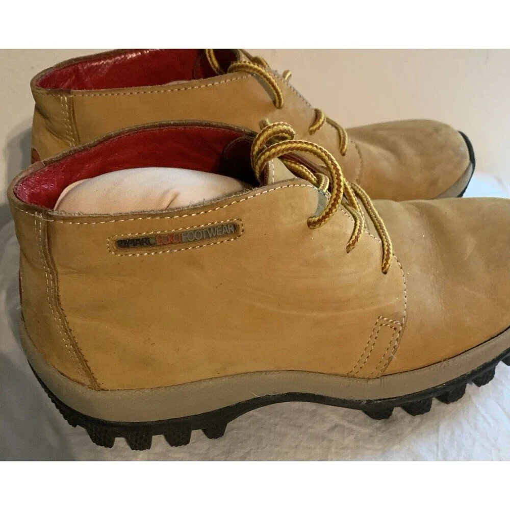 VTG Marc Ecko Footwear Chukka Boots Laces Men's Sz 6.5 Wheat Leather Rugged
